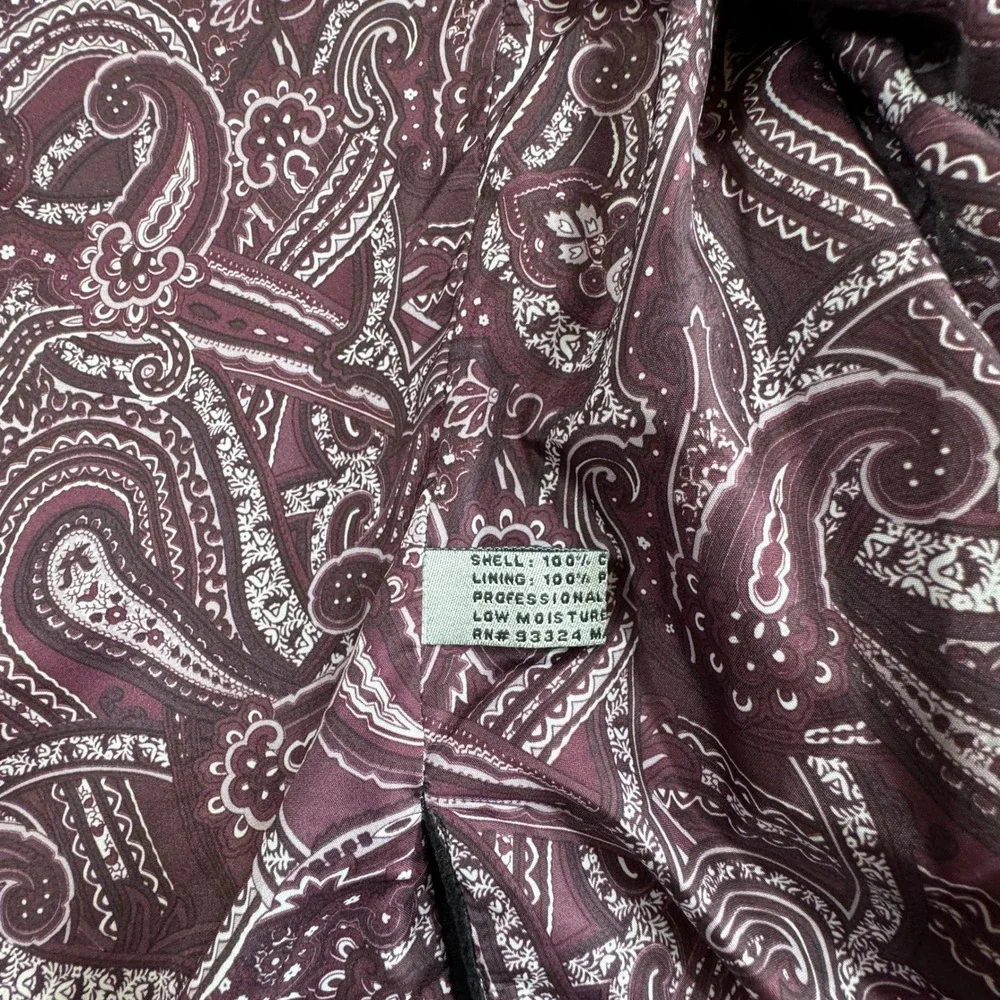 Adolfo Black Velvet Blazer Mens 44R Sport Coat Paisley Lining Gothic Victorian